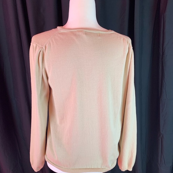 Old Navy tan v-neck sweater size L - Picture 3 of 6